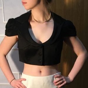 NWOT Bebe Cropped Blazer Top